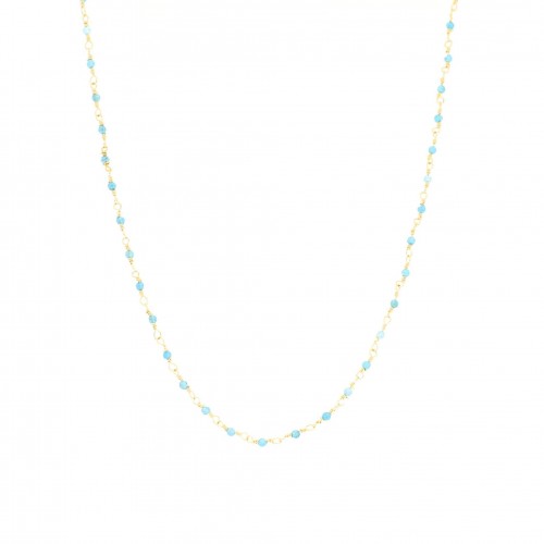Collier facetté Inde, bleu...