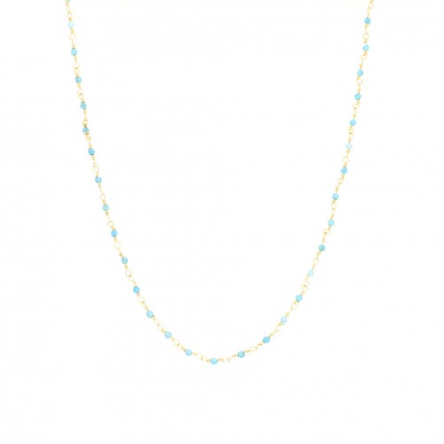 Collier facetté Inde, bleu...