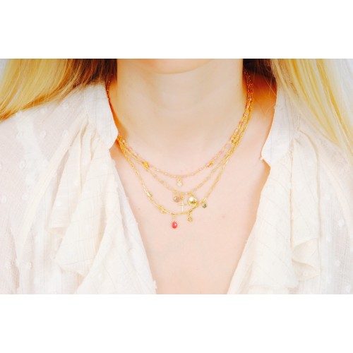 Collier pampilles rubis
