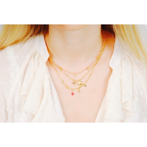 Collier pampilles rubis