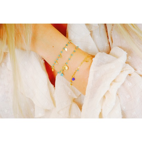 Bracelet pampilles goute lapis