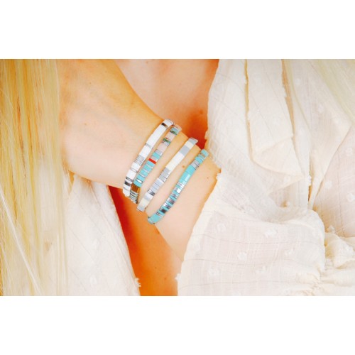 Bracelet acier uni, Perles de Miyuki