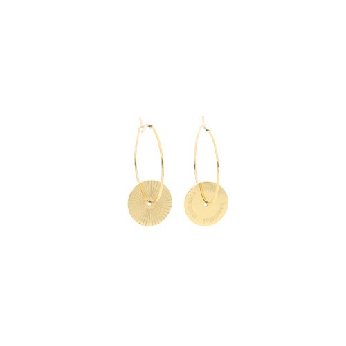 Boucles d'oreilles acier doré