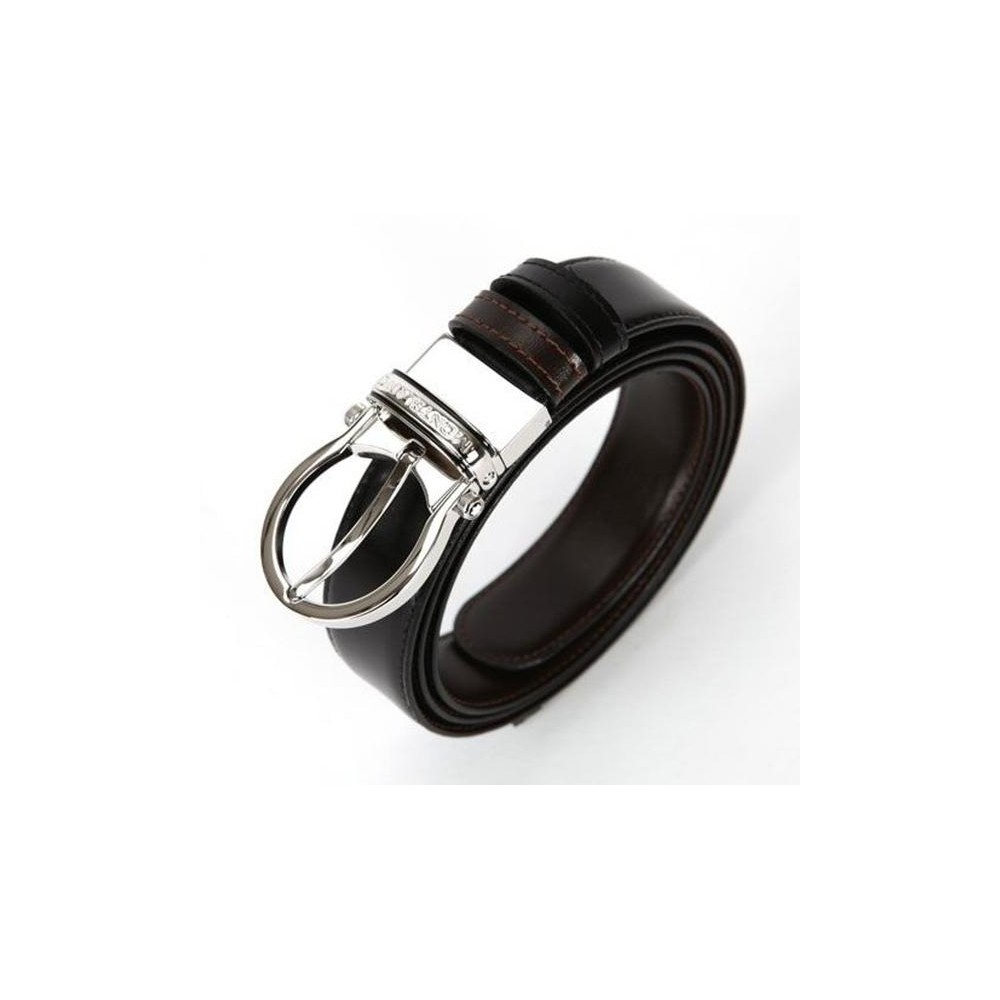 Ceinture affaires réversible noire/marron à couper selon la taille Ceinture affaires réversible noire/marron à couper selon la taille