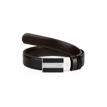 Ceinture affaires réversible noire/marron à couper selon la taille