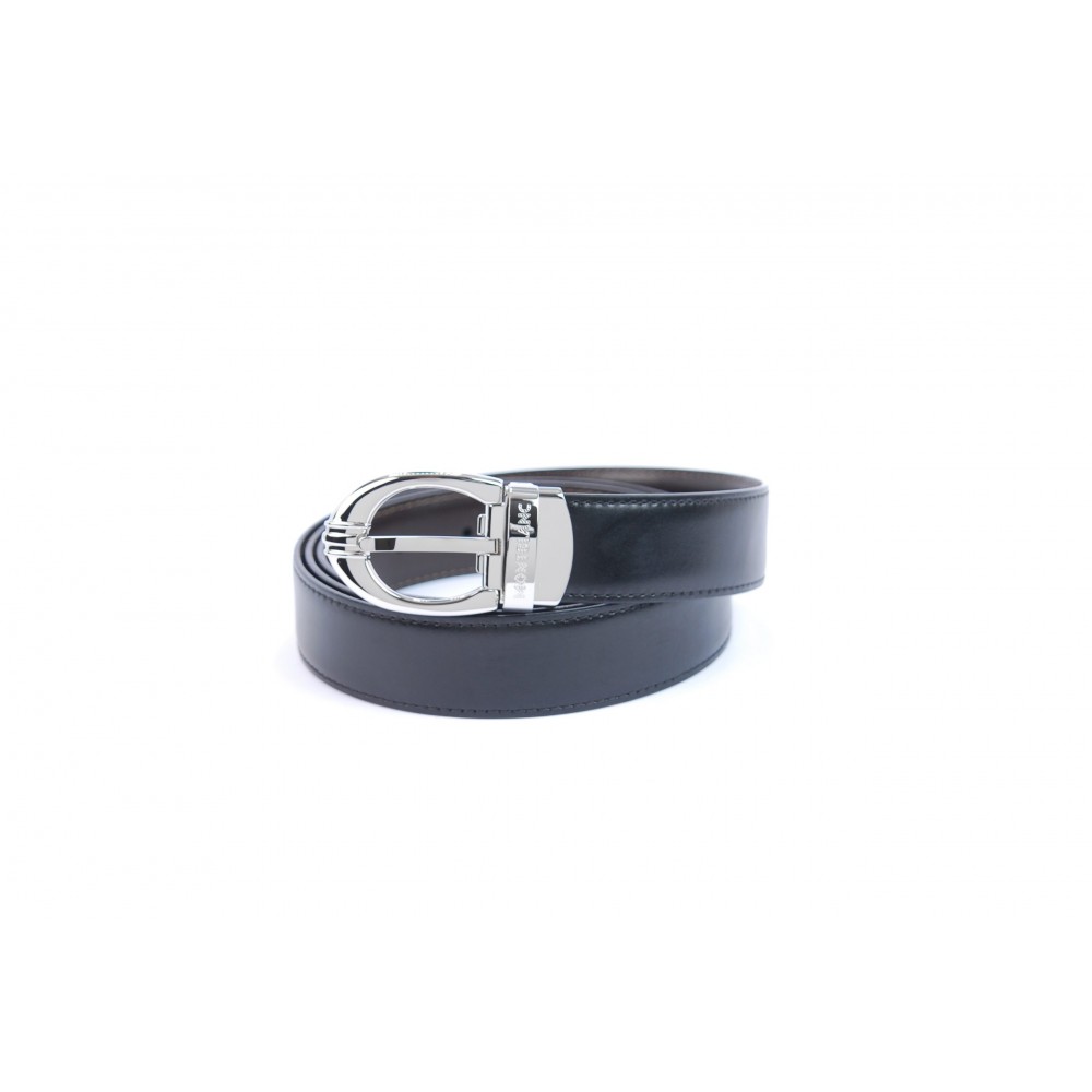 Ceinture affaires réversible noire/marron à couper selon la taille Ceinture affaires réversible noire/marron à couper selon la taille