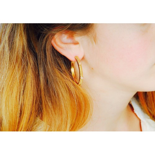 Boucles d'oreilles acier...