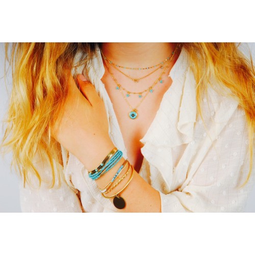 Bracelet multi-rangs acier...