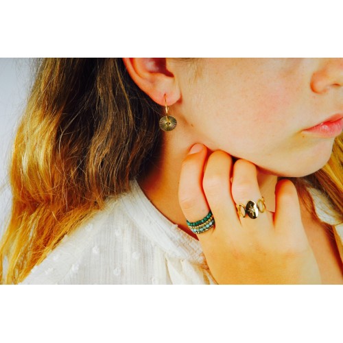 Boucles d'oreilles acier doré