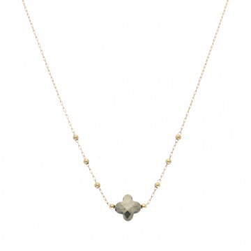 Collier acier doré, Pyrite