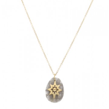 Collier acier doré,...