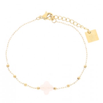 Bracelet acier doré, Quartz...