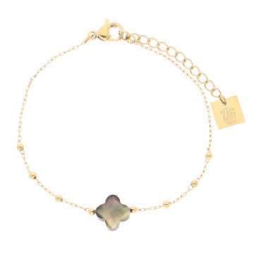 Bracelet acier doré, Pyrite