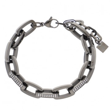 Bracelet acier noir, Zirconium