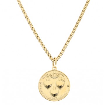Collier acier doré