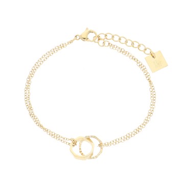 Bracelet acier doré