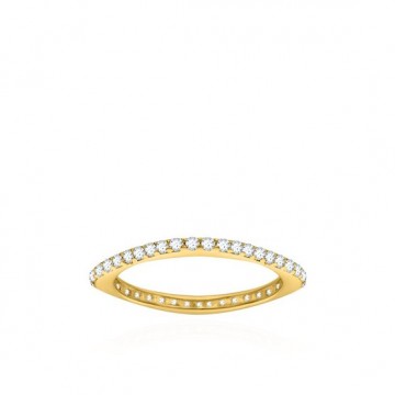 Bague Carré, Doré, Zirconium