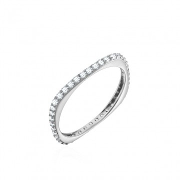 Bague Carré, Argenté,...