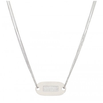 Collier acier uni, Zirconium