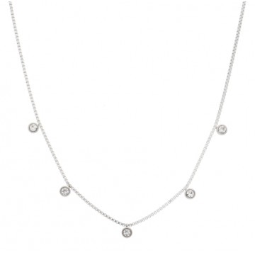 Collier acier uni, Zirconium