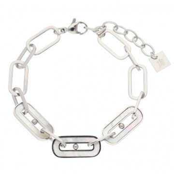 Bracelet acier uni, Nacre
