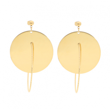 Boucles d'oreilles acier doré