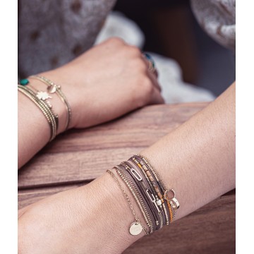 Bracelet acier doré