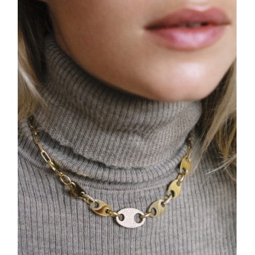 Collier acier doré, Zirconium
