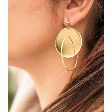 Boucles d'oreilles acier doré