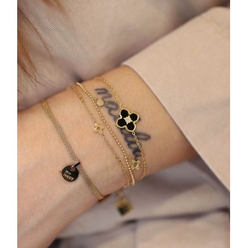 Bracelet acier doré