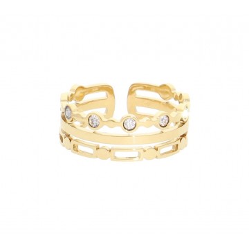 Bague acier doré, Zirconium