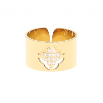 Bague acier doré, Zirconium