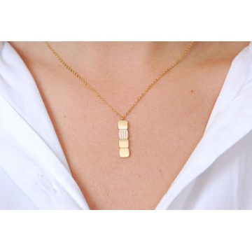 Collier acier doré, Zirconium