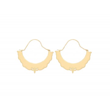 Boucles d'oreilles acier doré