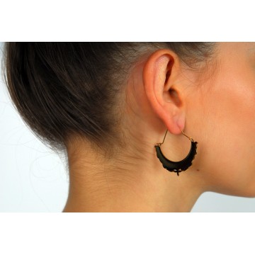 Boucles d'oreilles acier doré