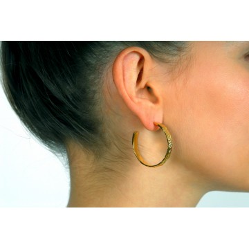 Boucles d'oreilles acier doré