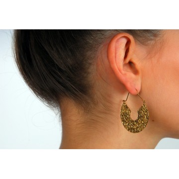 Boucles d'oreilles acier doré