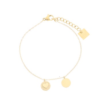 Bracelet acier doré