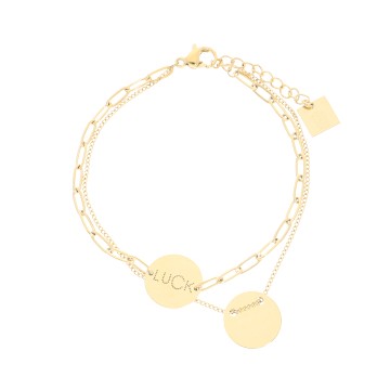 Bracelet acier doré