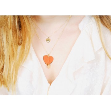 Collier acier doré