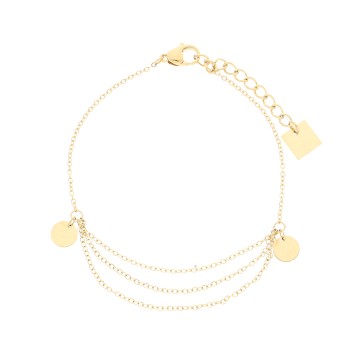 Bracelet acier doré
