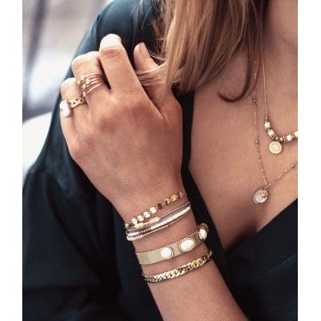 Bracelet acier doré