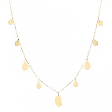 Collier acier doré