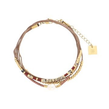 Bracelet multi-rangs acier...