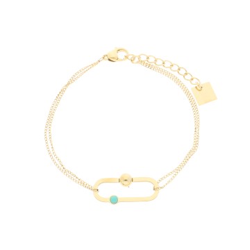 Bracelet acier doré, Zirconium