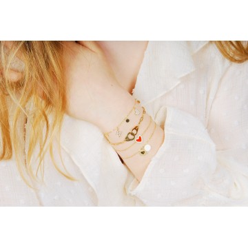 Bracelet acier doré