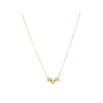 Collier acier doré