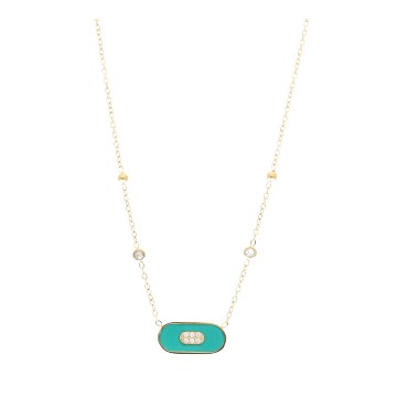 Collier acier doré
