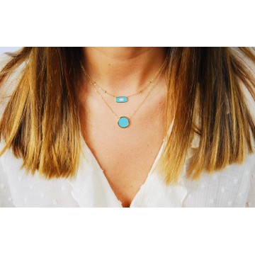Collier acier doré