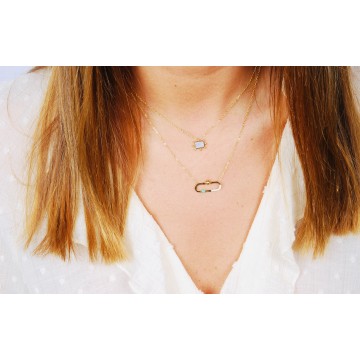 Collier acier doré, Zirconium
